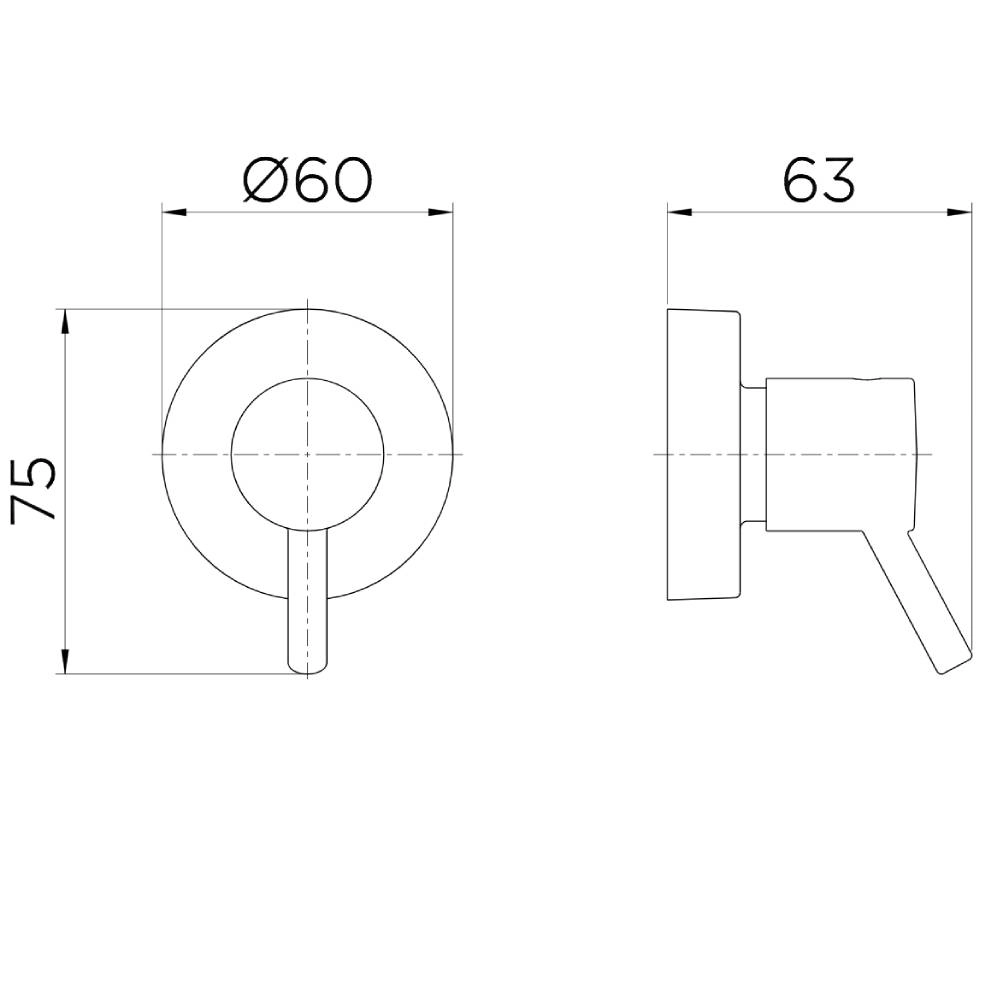 Acabamento p/ registro Docol Base 1/2", 3/4" e 1" Lóggica cromado 4941006 