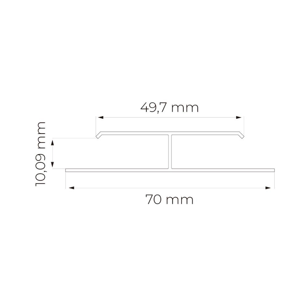 Acabamento para Forro Plasbil Emenda Rigida PVC Natural 6M Acabamento para Forro Plasbil Emenda Rigida PVC Natural 6M