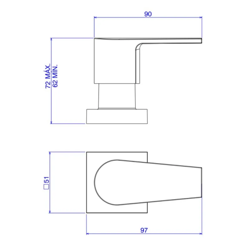 Acabamento para Registro de Gaveta Até 1" Black Matte Level Deca 4900.BL26.PQ.MT Acabamento para Registro de Gaveta Até 1" Black Matte Level Deca 4900.BL26.PQ.MT