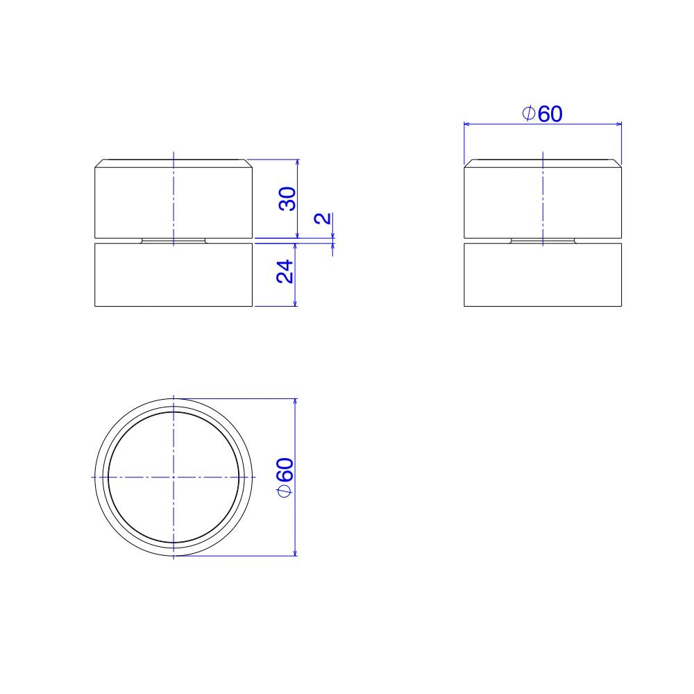 Acabamento para Registro de Gaveta até 1" Redondo Black Matte Deca 4900.BL104.PQ.MT