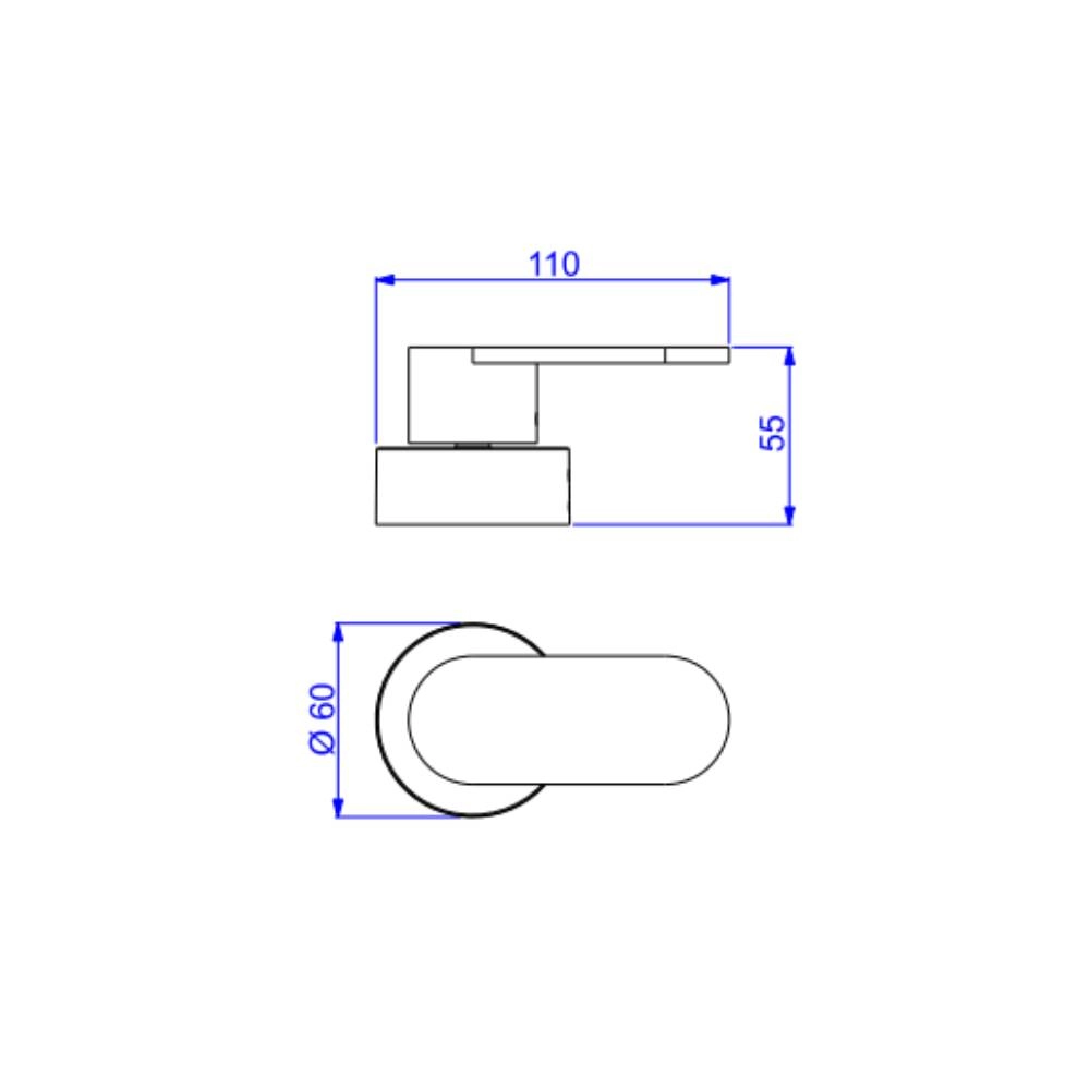 Acabamento para Registro de Pressão Até 1" com Mecanismo 1/2 Volta Cromado Drop Deca 4916.C91.PQ