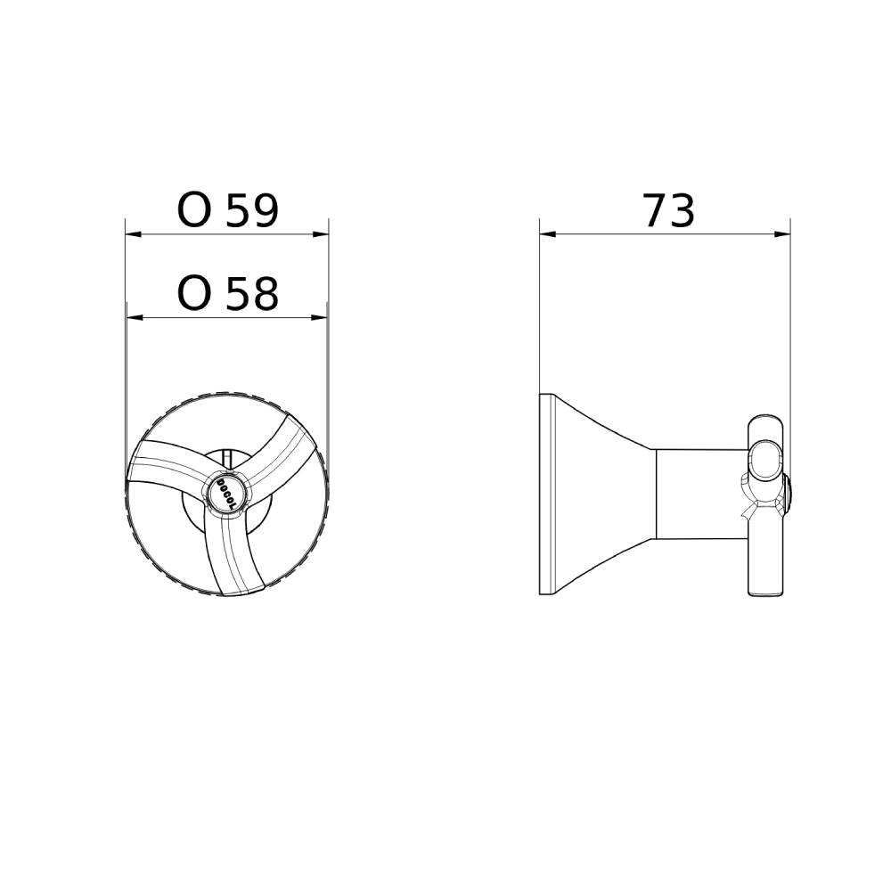Acabamento para registro Docol Base 1/2", 3/4" e 1" Docol Primor 6753006 