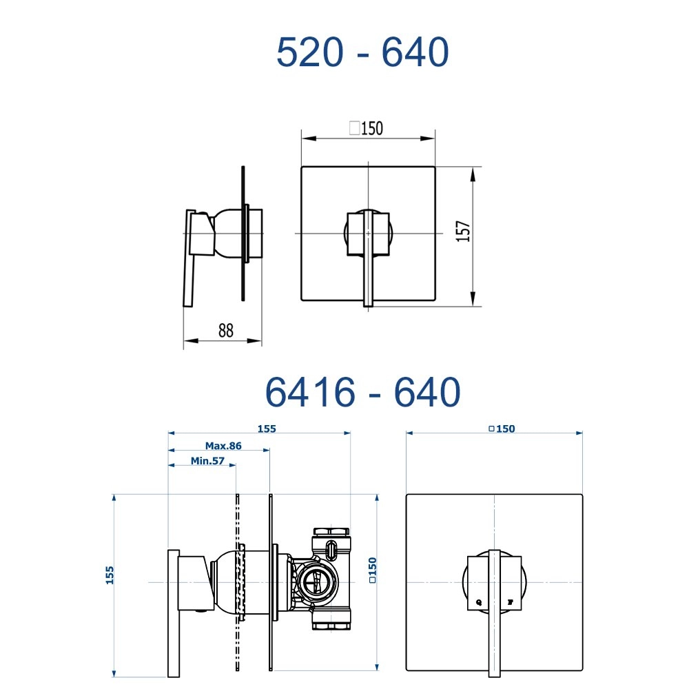 Acabamento para Registro Eros Fani 509 CH640