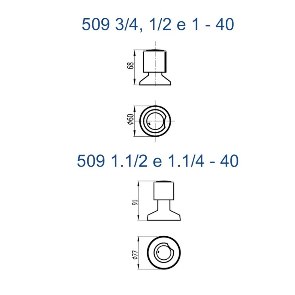 Acabamento para Registro Fani 509 1.1/2 C40 Acabamento para Registro Fani 509 1.1/2 C40