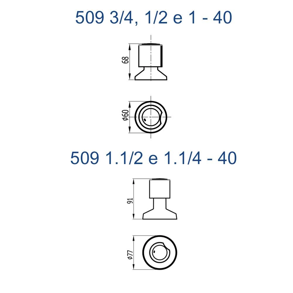 Acabamento para Registro Fani 509 cc40 3/4