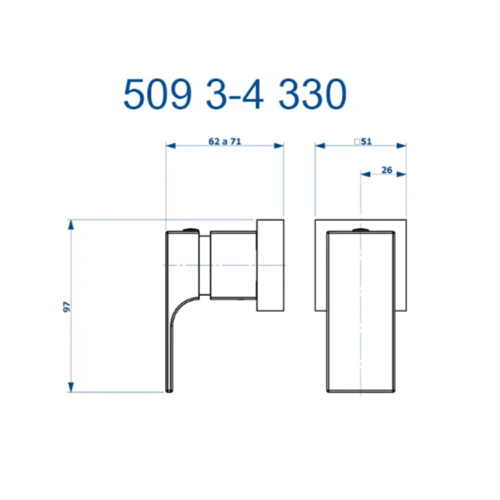 Acabamento para Registro Fani Retta 509 3/4 GO330