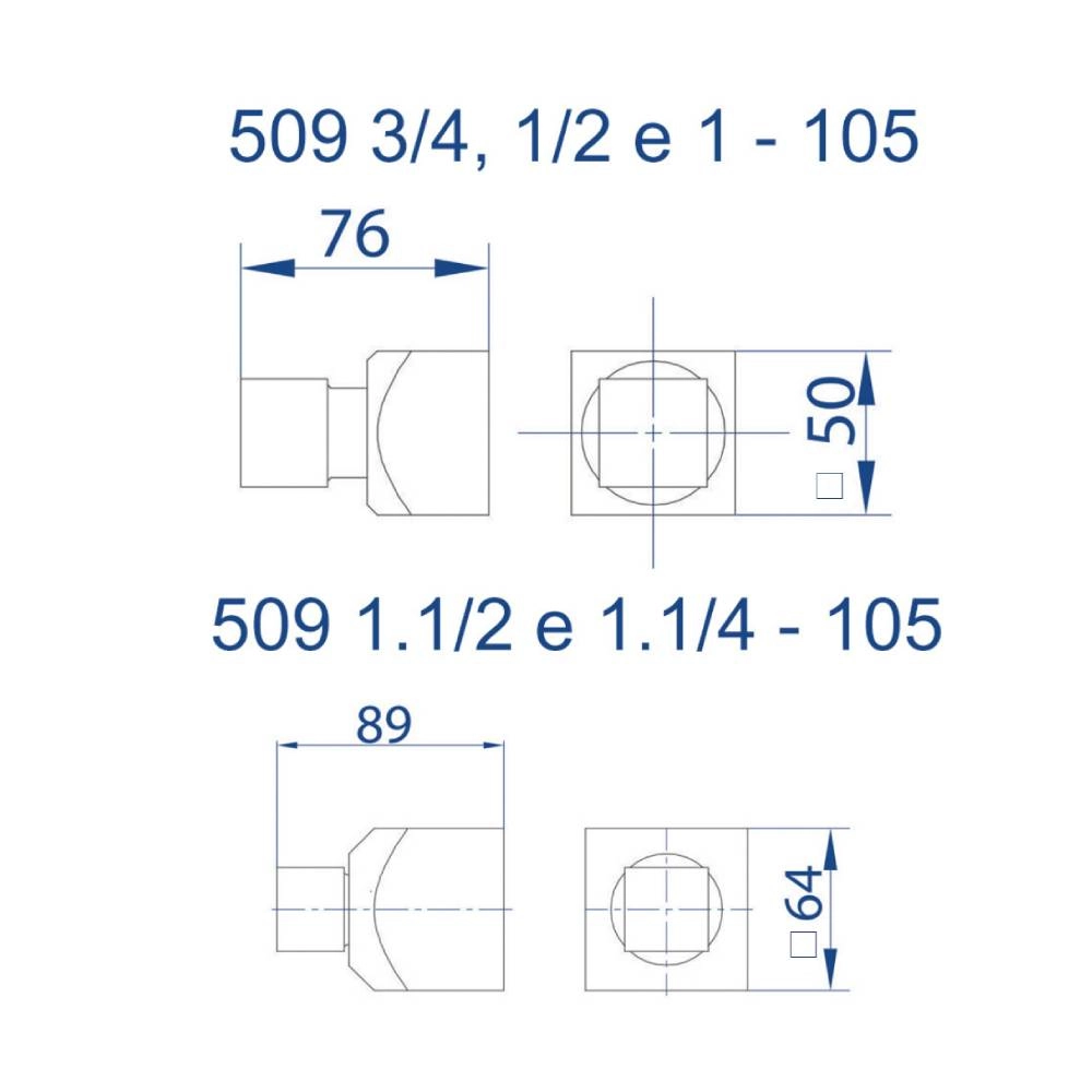 Acabamento para Registro Hera Fani 509 3/4 DV105 Acabamento para Registro Hera Fani 509 3/4 DV105