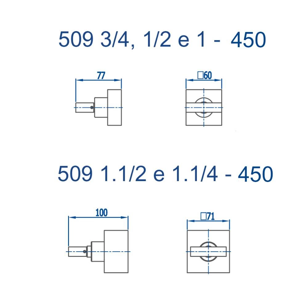 Acabamento para Registro Horus Fani 509 3/4 DV450
