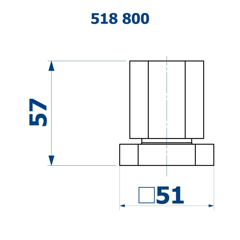 Acionamento Modelo Liso Para Torneira Mesa Barbara Dundes Fani 518 BK800