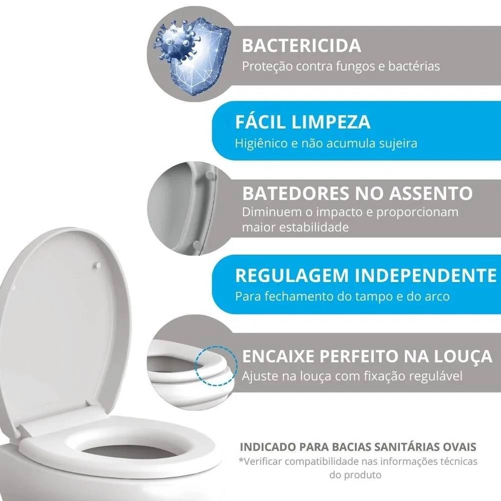 Assento Astra TOV/SC Oval Soft Close Porto BR Assento Astra TOV/SC Oval Soft Close Porto BR