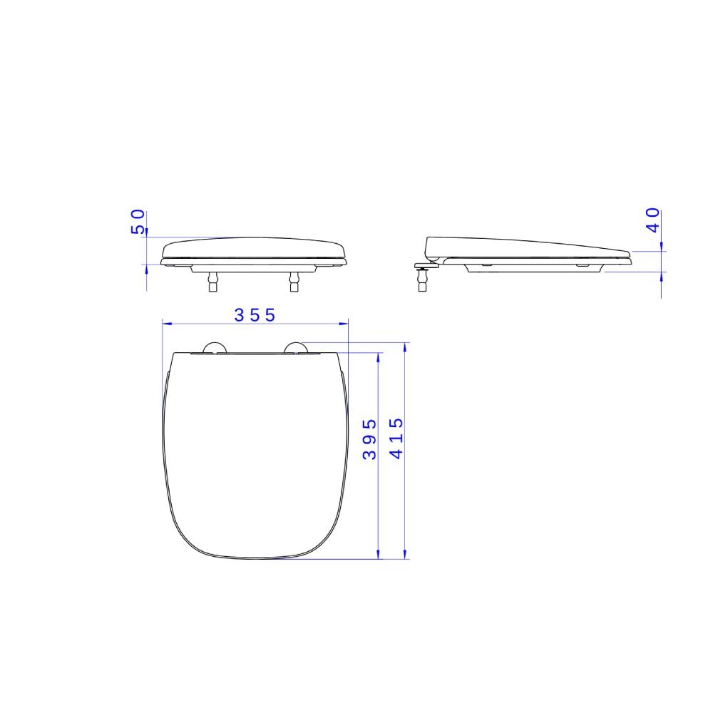Assento Deca em Plástico Slow Close para Bacias Flex Branco  AP.385.17