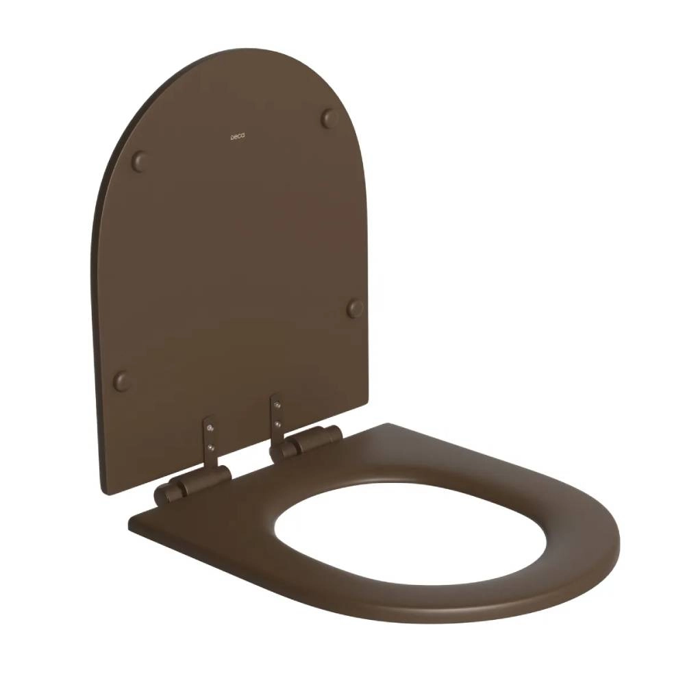 Assento Poliéster Slow Close Monocromático Marrom Fosco Carrara Deca AP.237.MR.22