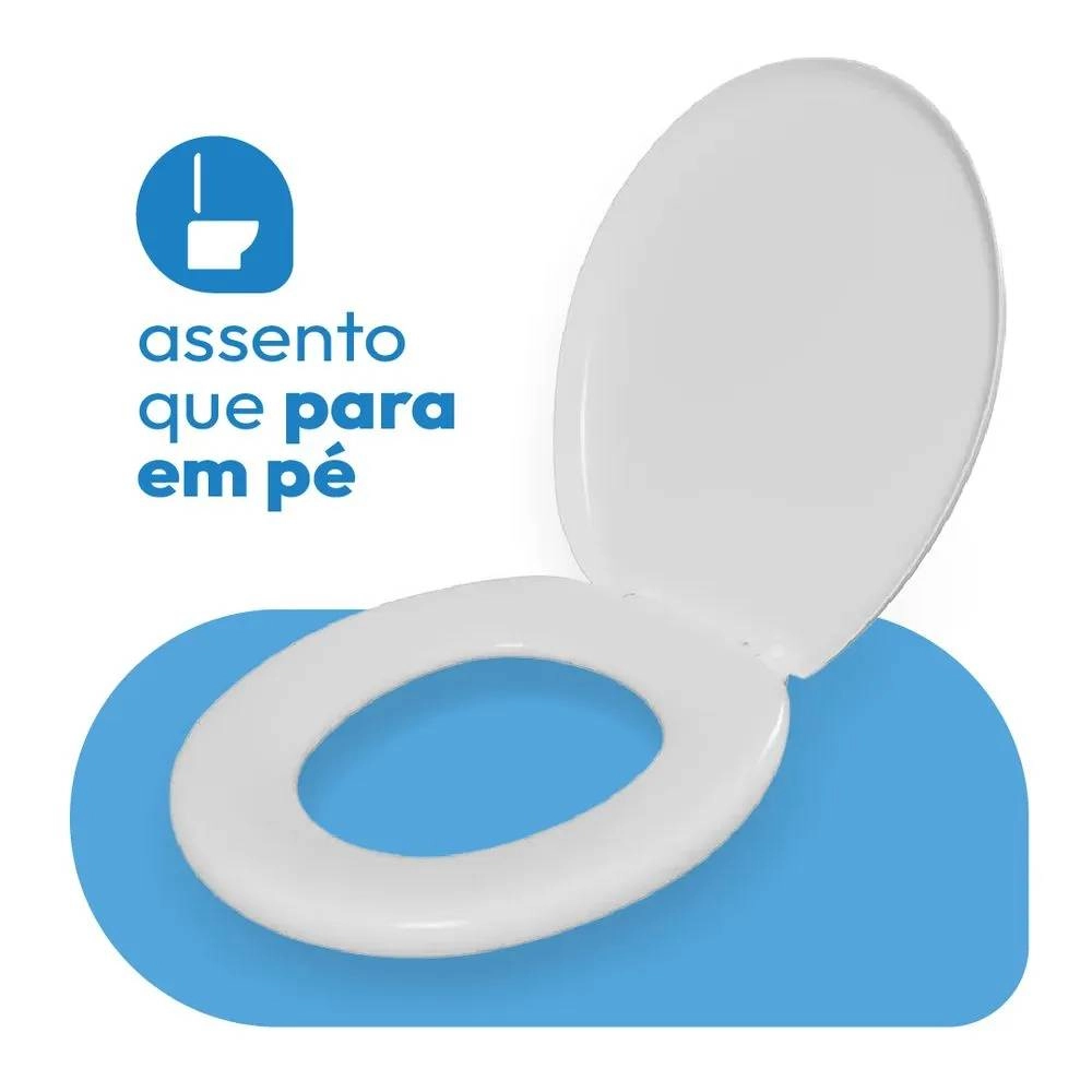 Assento Sanitário Oval Almofadado Astra TPK/AS BRANCO