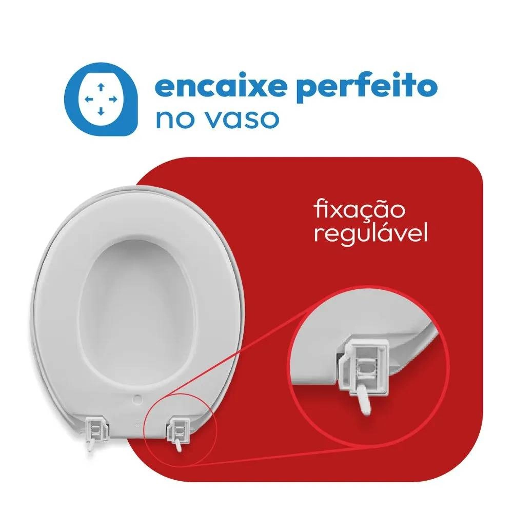 Assento Sanitário Oval Almofadado Astra TPK/AS BRANCO