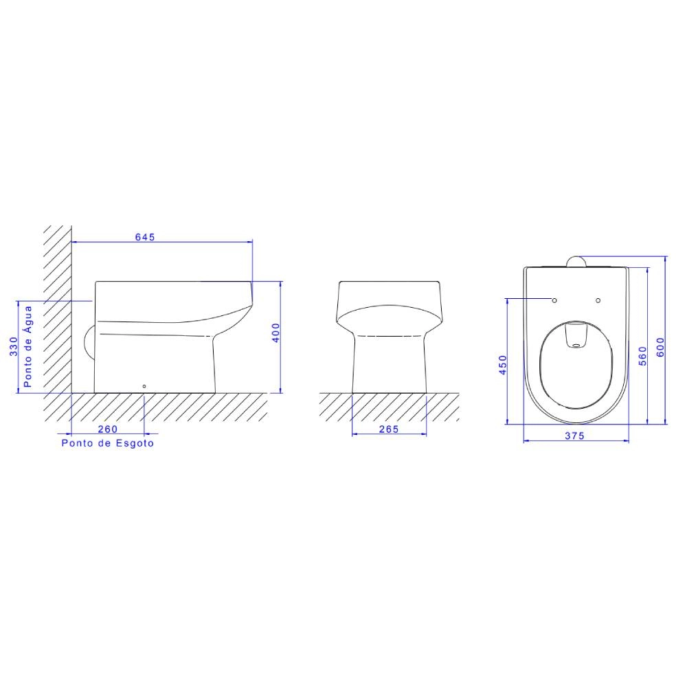 Bacia Convencional Branco Carrara Deca P.60.17