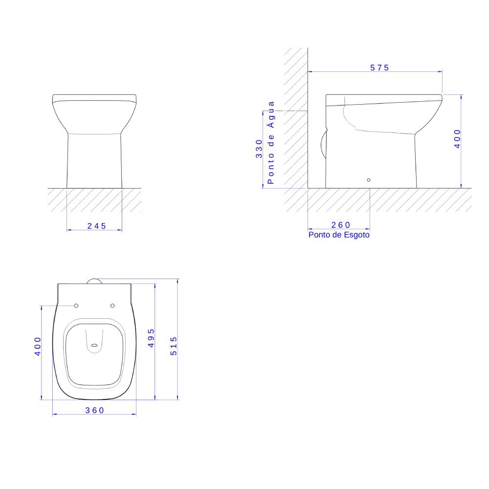 Bacia Convencional Deca Flex Branco P.38.17