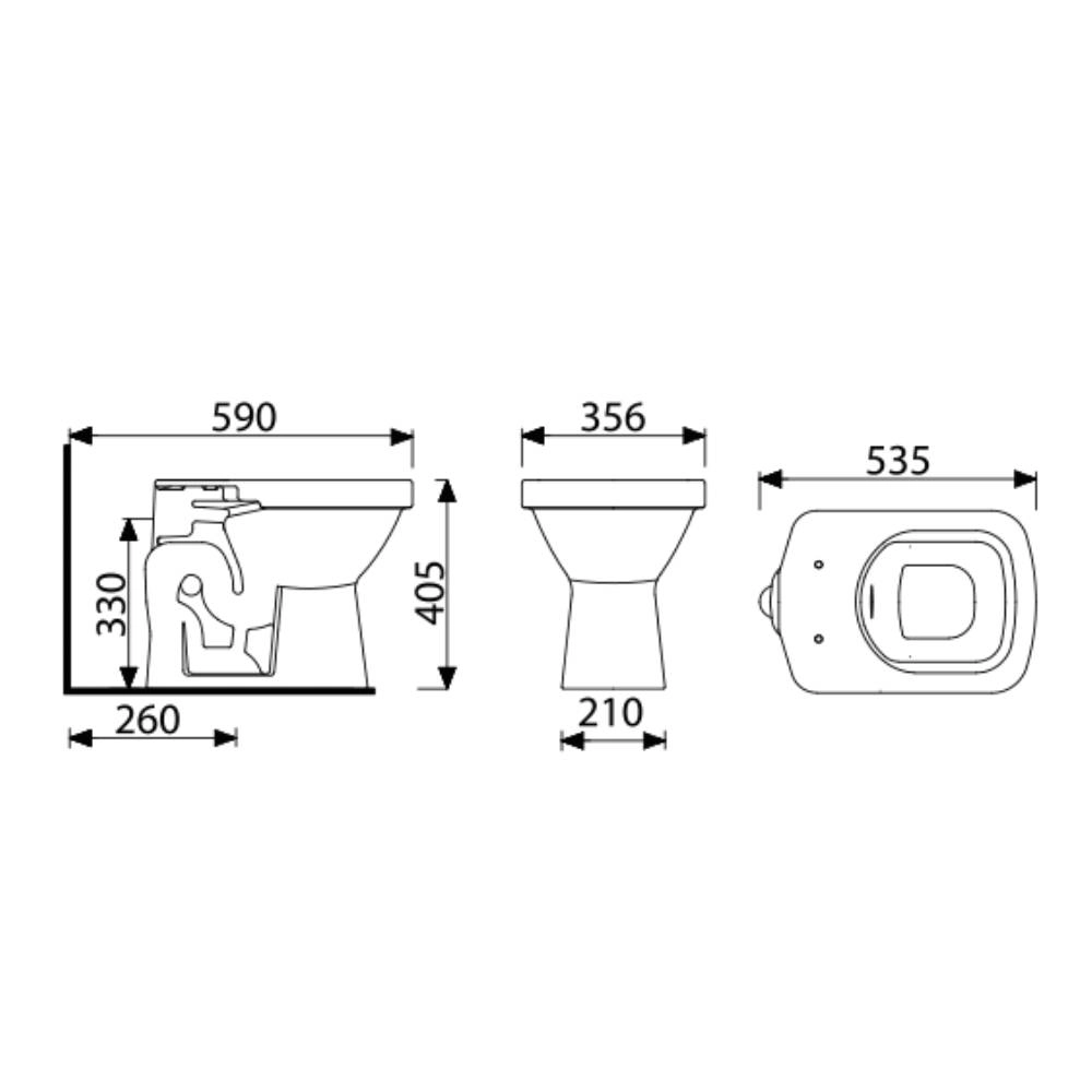 Bacia Fiori Convencional Lirio BR 55BC77-1FB