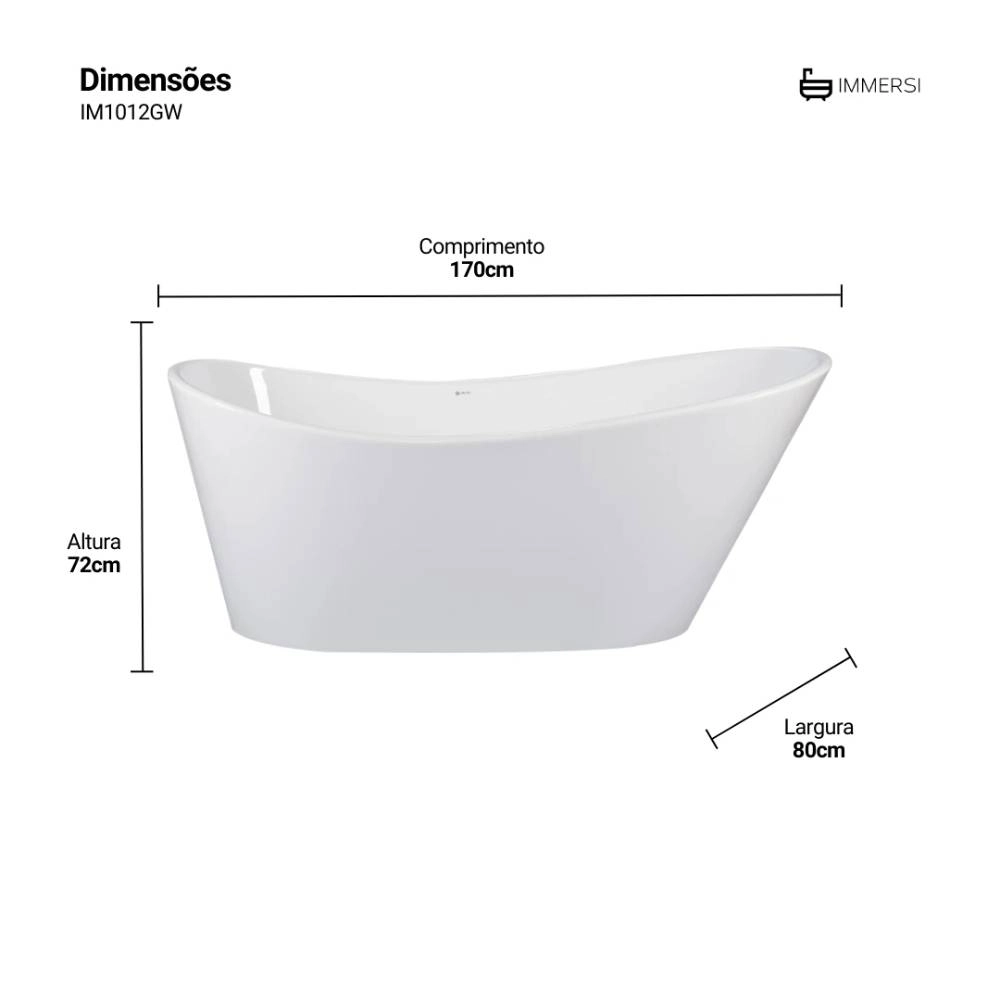 Banheira Immersi Atlantida 1,70X80X72 