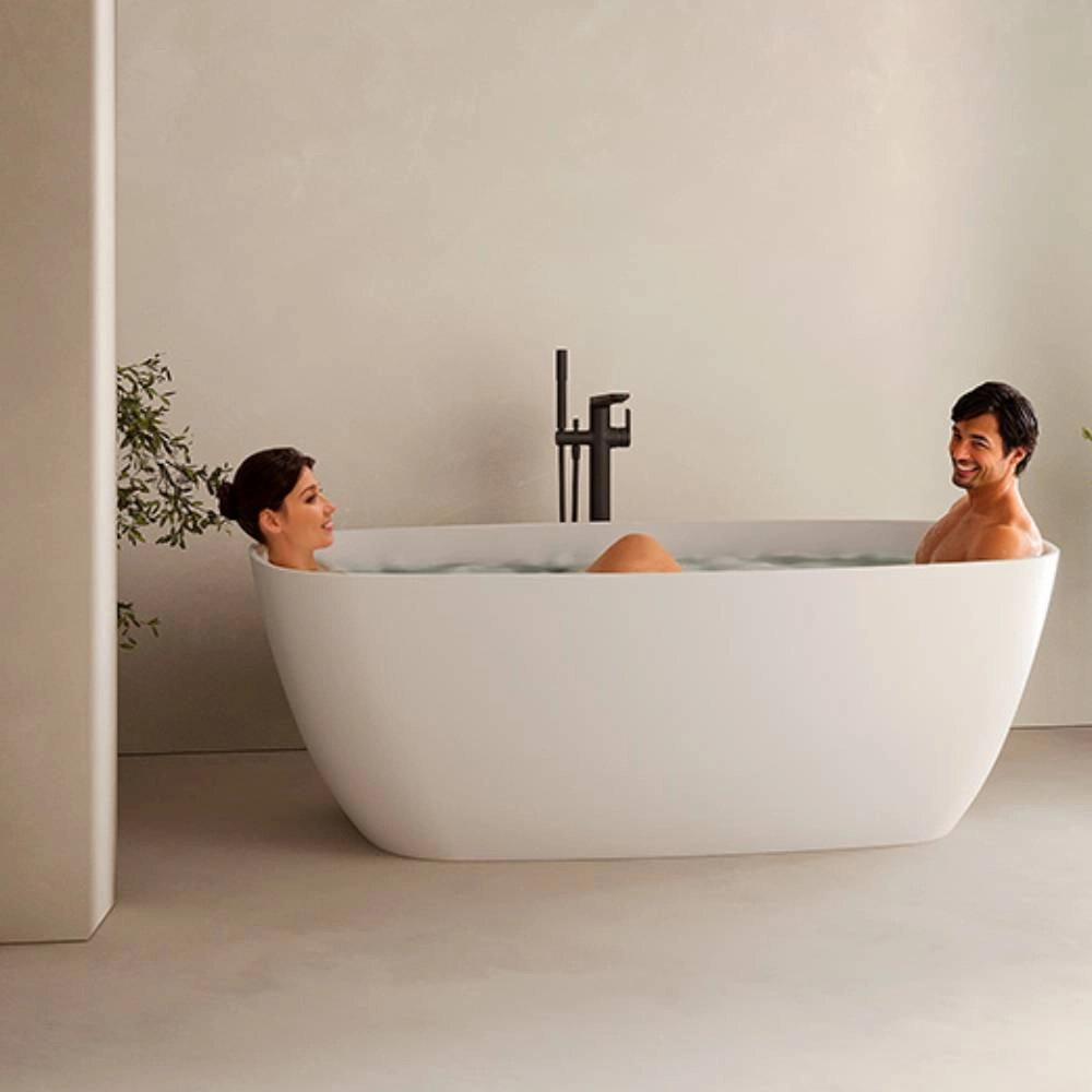 Banheira Sabbia Amazônia Branco FSC Acetinada c/ Válvula Click Cromada