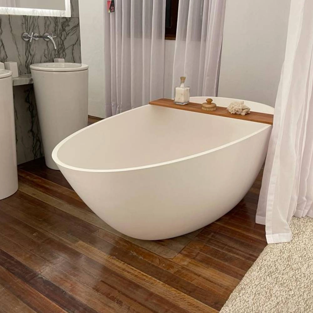Banheira Sabbia Angra  210X104X105 Duramatt Fosco Act Branco Válvula CLK CR