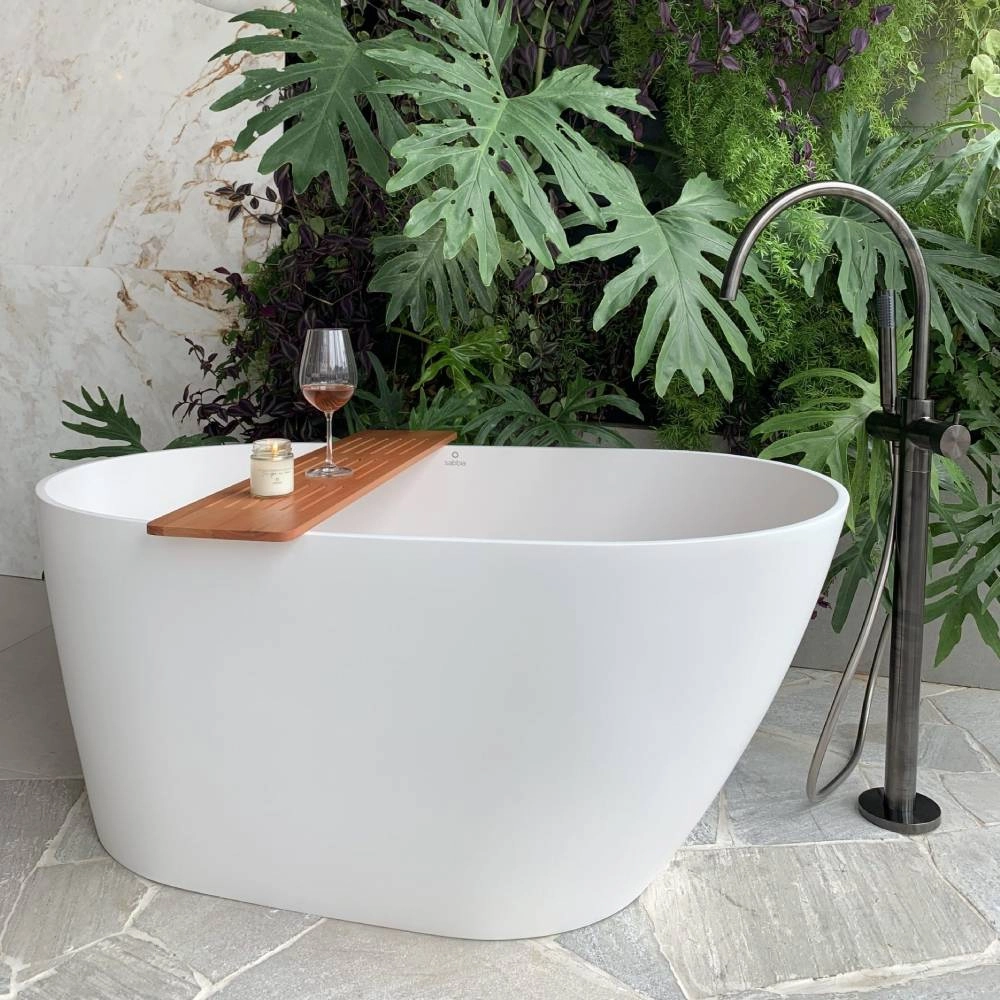Banheira Sabbia Ilhéus Duramatt FSC Acetinado Branco C/ Válvula Click Cromada 