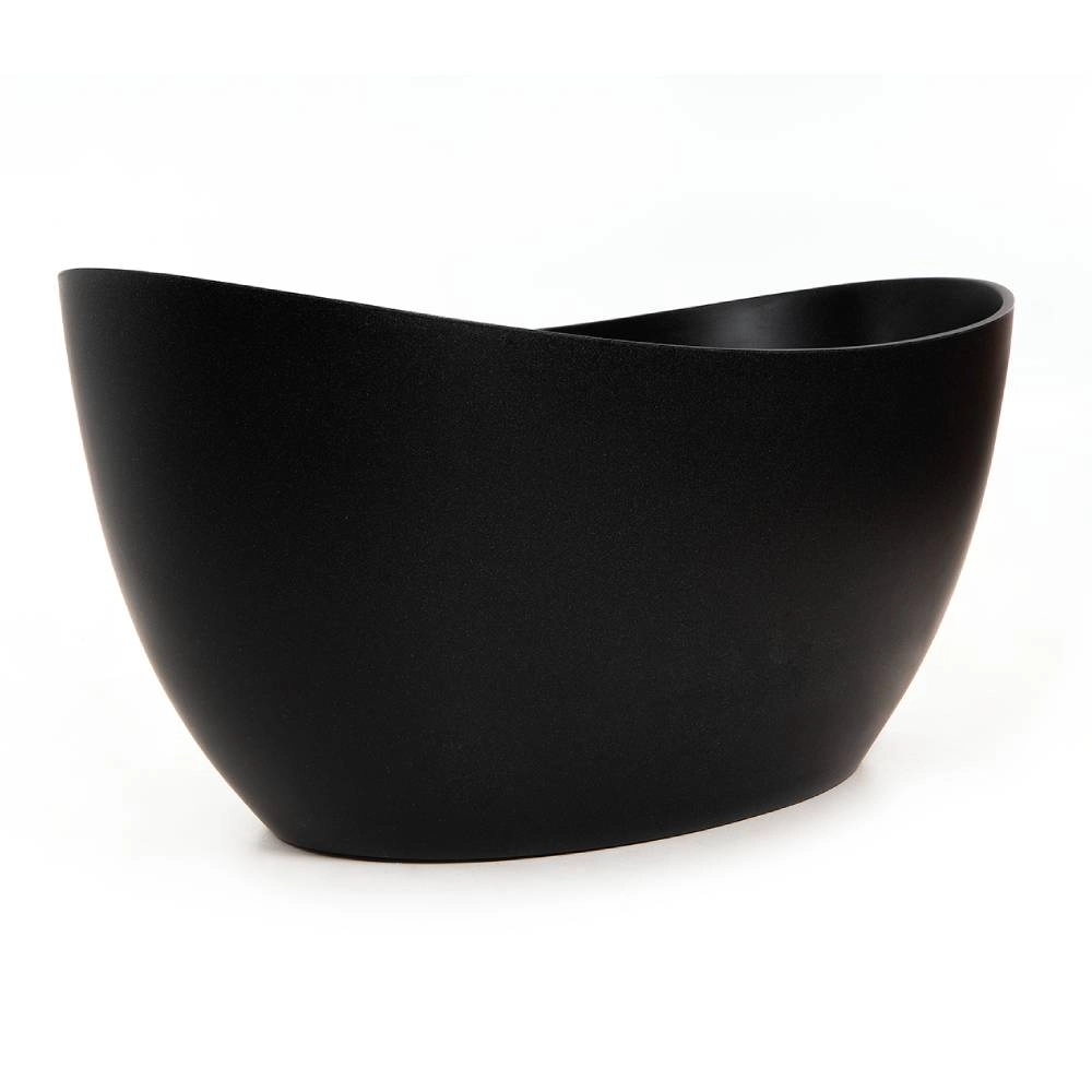 Banheira Sabbia Sampa 147X76X68 Duraquartz Preto Granito Válvula Click Preto Fosco