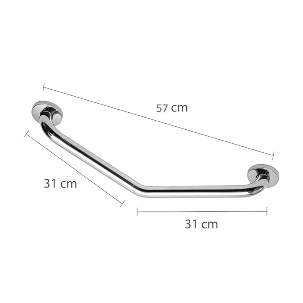 Barra de Apoio Astra Curva 57CM Inox 1.1/4 BAC145S Barra de Apoio Astra Curva 57CM Inox 1.1/4 BAC145S