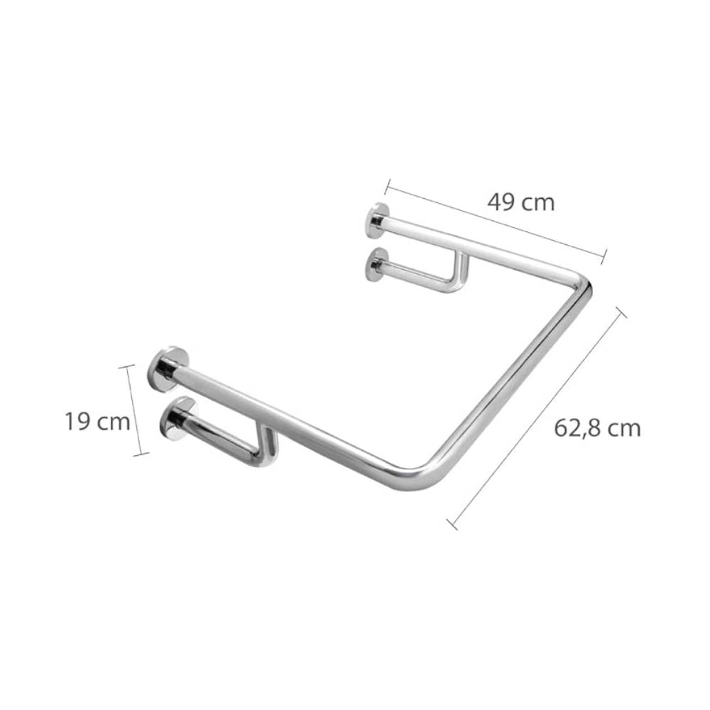 Barra de Apoio Astra em U Inox INOX 1.1/4 BA14/U1 Barra de Apoio Astra em U Inox INOX 1.1/4 BA14/U1