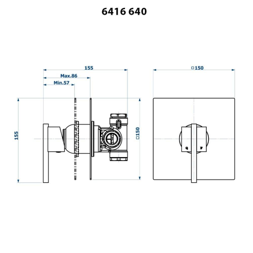 Base Monocomando para Chuveiro ou Banheira Eros Fani 6416 OV640 Base Monocomando para Chuveiro ou Banheira Eros Fani 6416 OV640