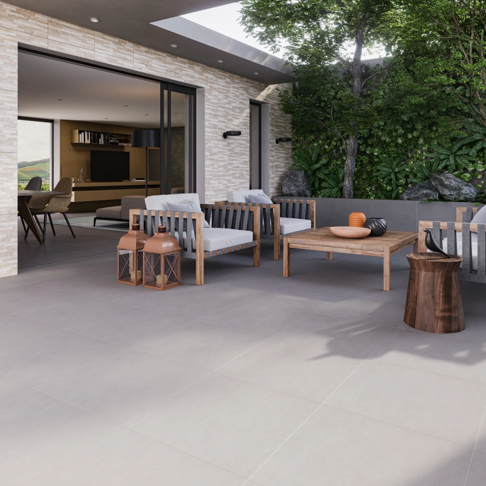 Biancogres Porcelanato 90x90 Cemento Grigio Externo Retificado
