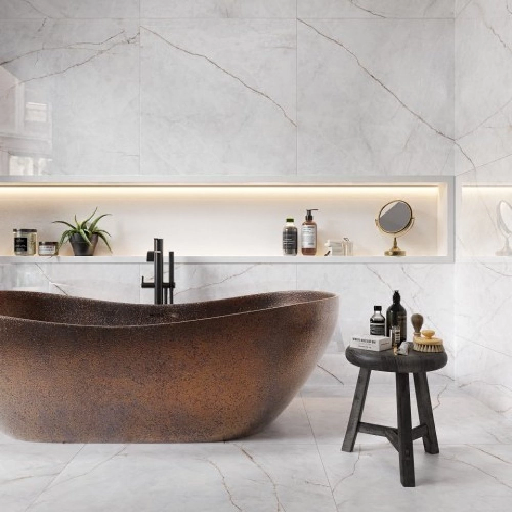 Biancogres Porcelanato 90x90 Cristallo Quartz Satin Retificado