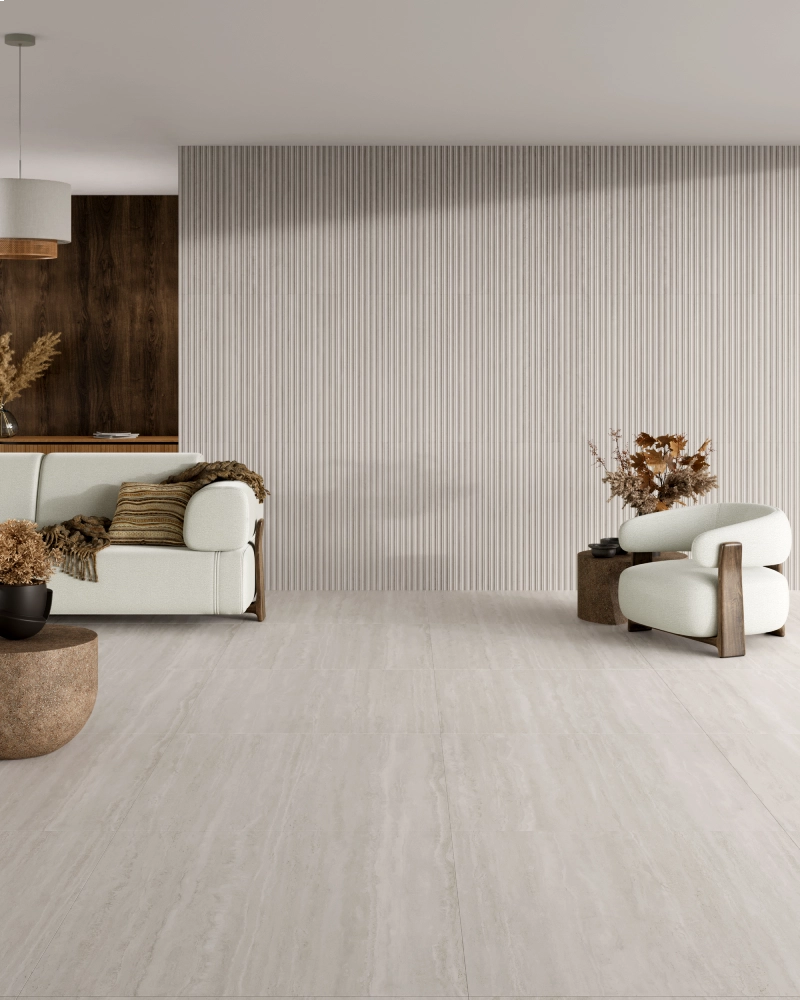 Biancogres Porcelanato 90x90 Travertino Tivoli Externo Retificado
