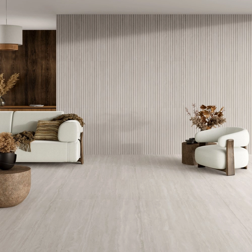 Biancogres Porcelanato 90x90 Travertino Tivoli Satin Retificado