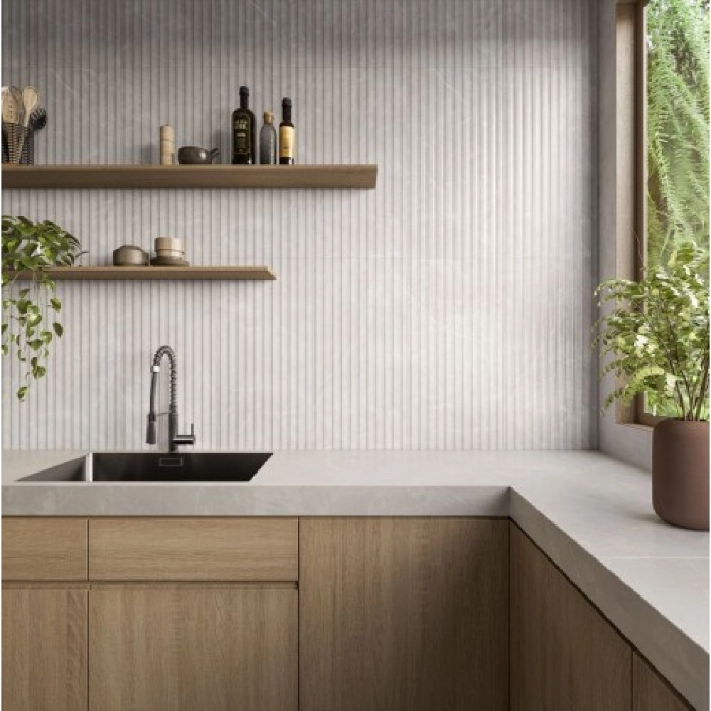 Biancogres Revestimento 45x90 Ripa Marmo Grigio Retificado