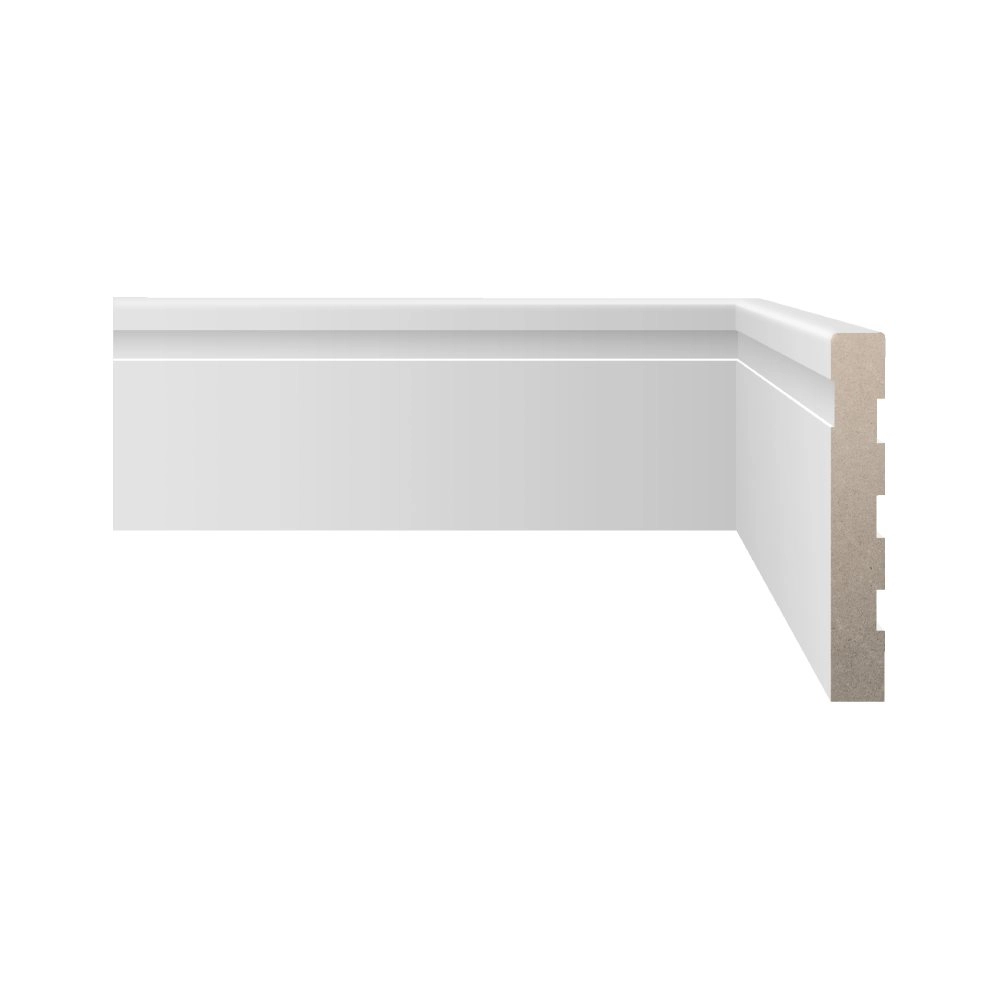 Biancogres Rodape 10x240cm Classico Branco Frisado