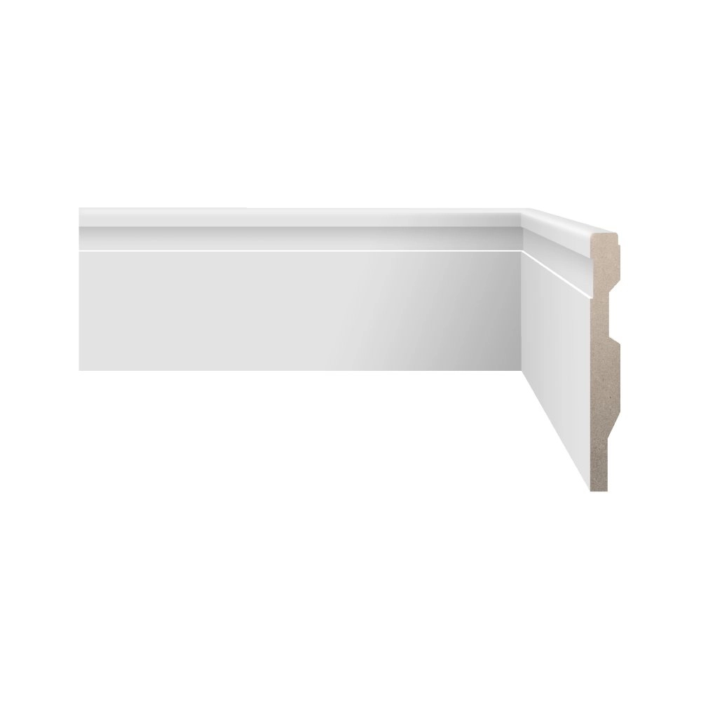 Biancogres Rodape 10x240cm Tech Branco Frisado