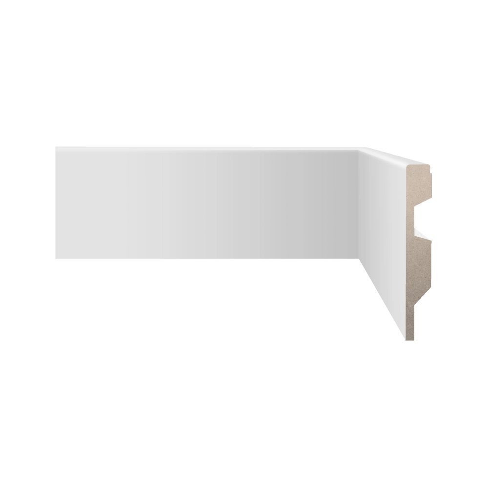 Biancogres Rodape 10x240cm Tech Branco Liso 
