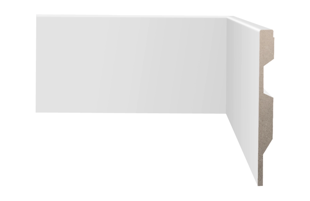 Biancogres Rodape 15x240cm em Poliestireno Tech Branco Frisado 
