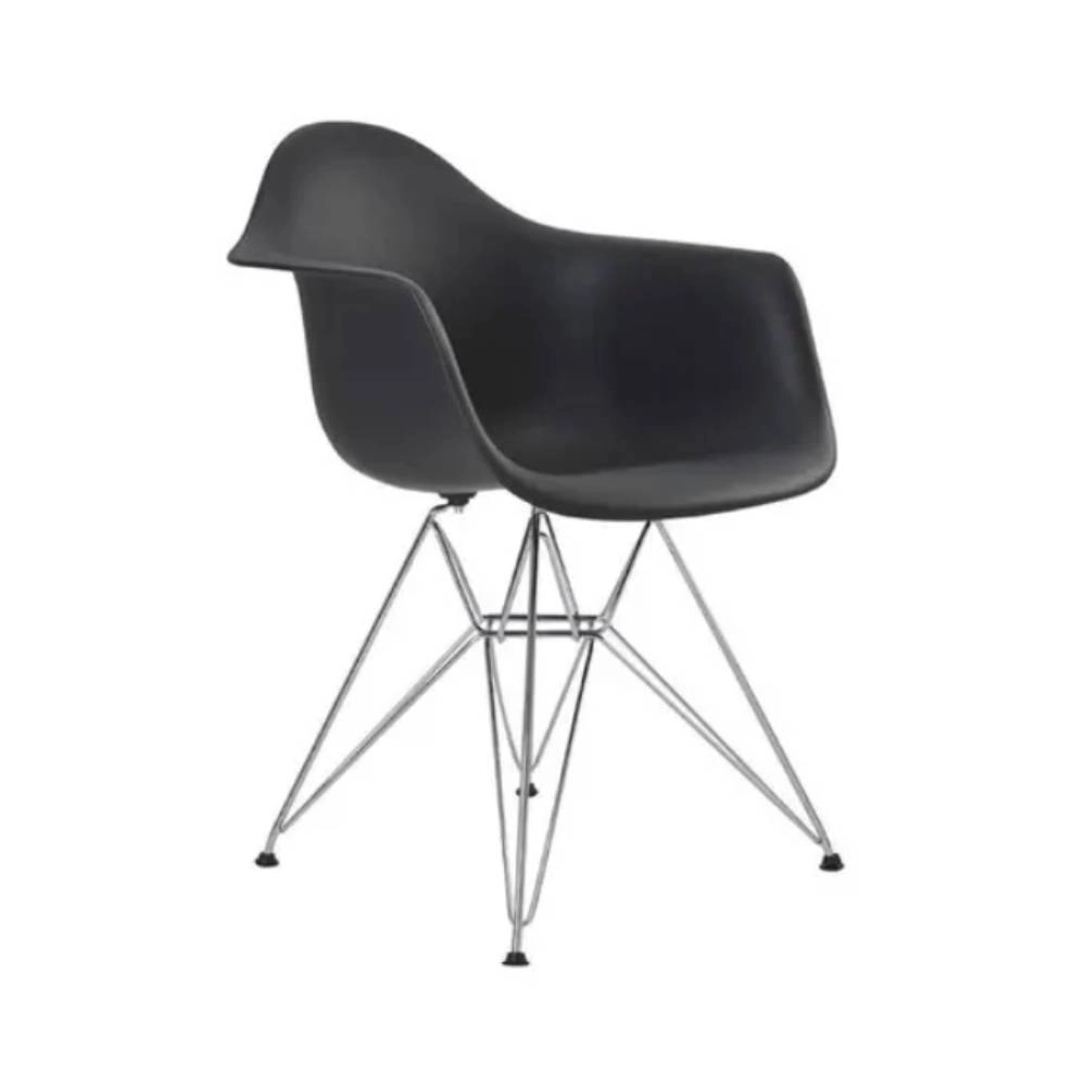 Cadeira Eiffel PP Preto BS/Cromada C/BR Rivatti