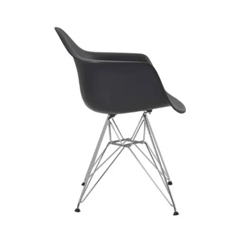 Cadeira Eiffel PP Preto BS/Cromada C/BR Rivatti