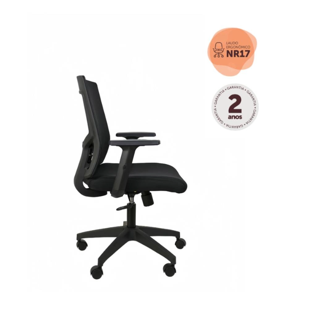 Cadeira Rivatti Office Dakota Tela Mesh Preta