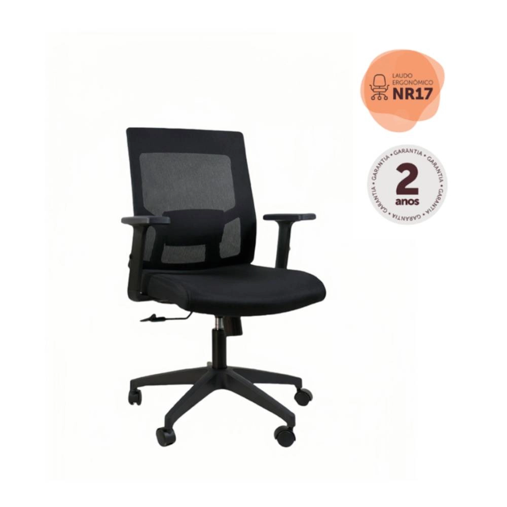 Cadeira Rivatti Office Dakota Tela Mesh Preta