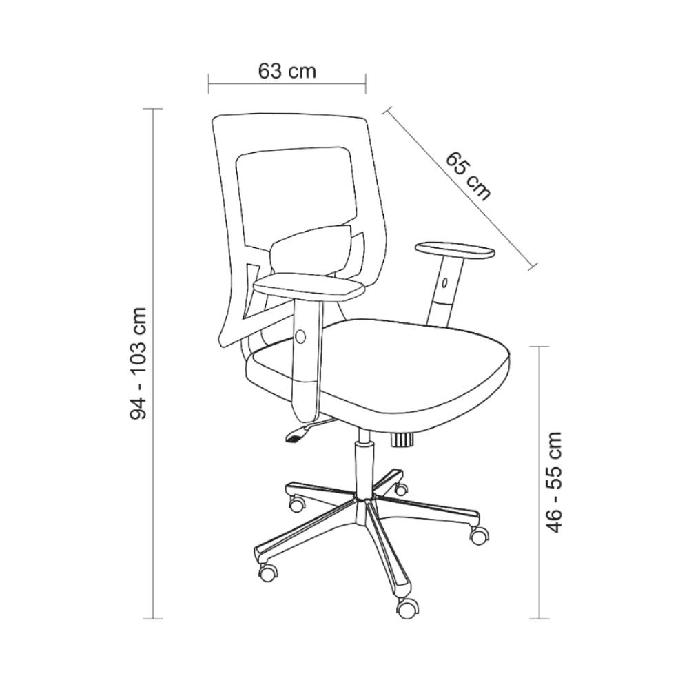 Cadeira Rivatti Office Dakota Tela Mesh Preta