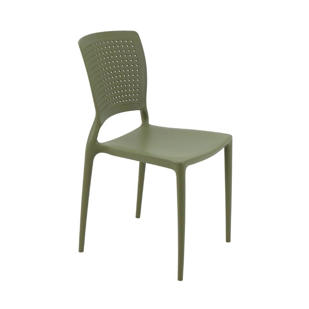 Cadeira Tramontina Summa Safira em Polipropileno e Fibra de Vidro Verde Oliva 
