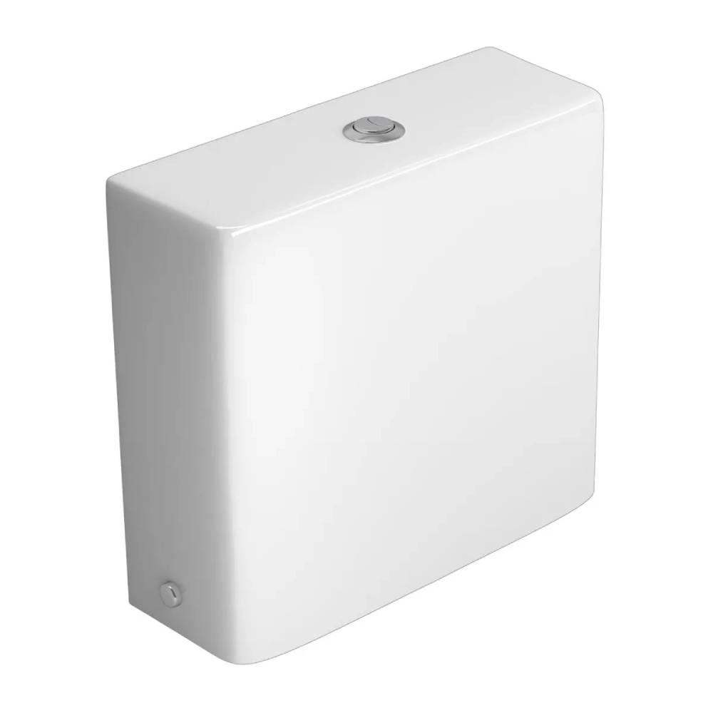 Caixa Acoplada Deca com Acionamento Duo para Bacias Wish Gelo e Cromado CD.28F.17
