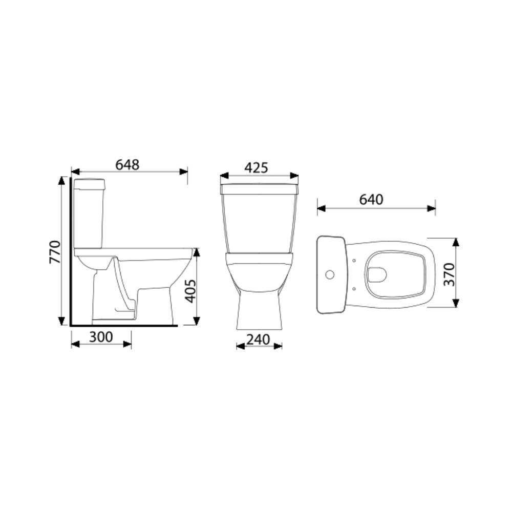 Caixa Acoplada Fiori Dual Flox/Amarilis BR 55CA44-DF-1FB