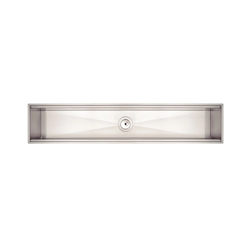 Canal Organizador em Aço Inox Tramontina para Sobrepor com Acabamento Acetinado 90x18 cm