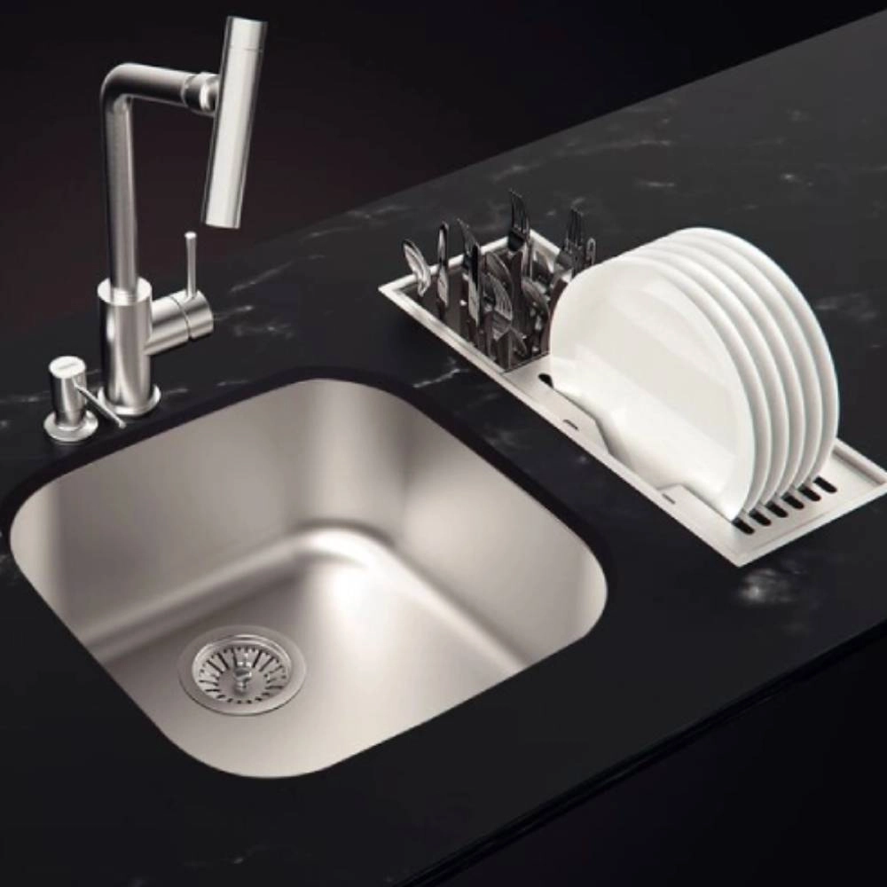 Canal Organizador em Aço Inox Tramontina para Sobrepor com Acabamento Acetinado 45x18 cm