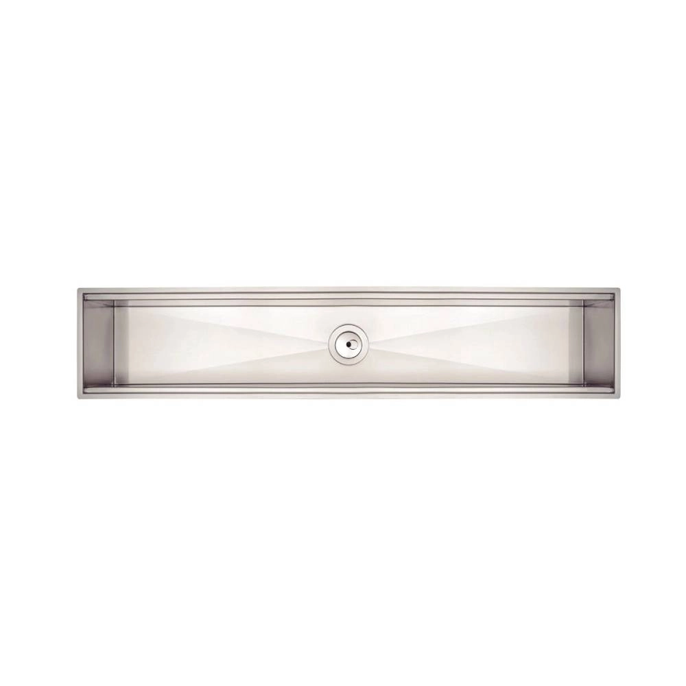 Canal Organizador em Aço Inox Tramontina para Sobrepor com Acabamento Acetinado 90x18 cm