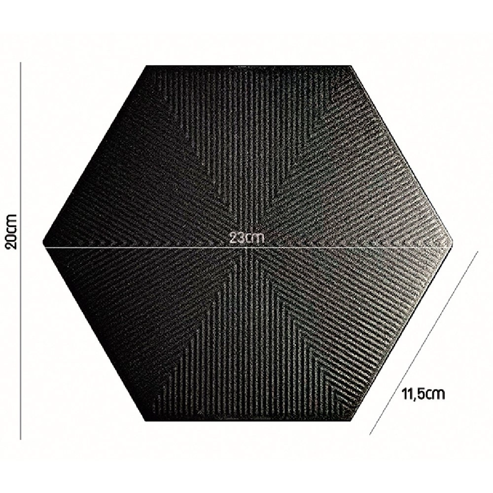 Ceral Revestimento Hexagonal Connect Black